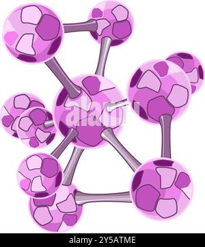 Molecule illustration . Cartoon style of molecule vector for web design Stock Vector