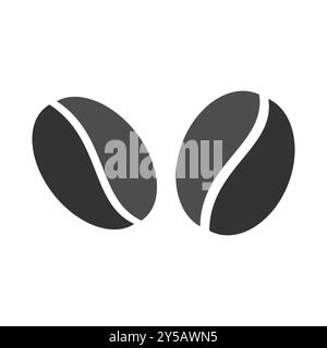 Coffee Bean icon silhouette Stock Vector