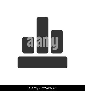 Bar Graph Icon Representing Data Analysis. Stock Vector