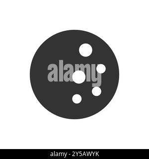 Simple Black Bowling Pin Icon on White Background. Stock Vector