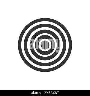 Concentric Circles Abstract Geometric Design Illustration. Stock Vector