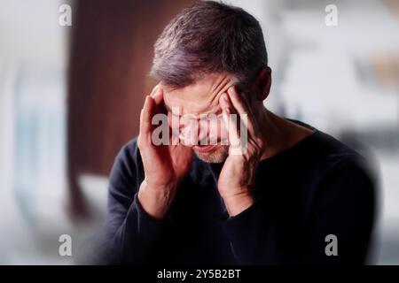Vertigo Dizziness And BPPV Brain Pain Stroke Stock Photo