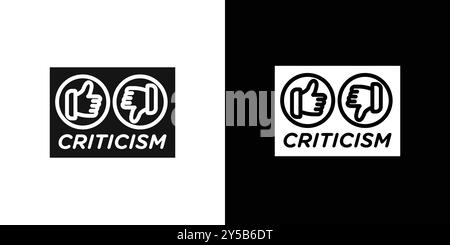 Criticism icon vector logo set collection or bundle pack group Stock Vector