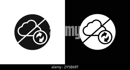 cloud sync disable icon vector logo set collection or bundle pack group Stock Vector