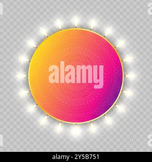 Vector illustration of beautiful mandala pattern on transparent background Stock Vector