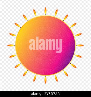 Vector illustration of beautiful mandala pattern on transparent background Stock Vector