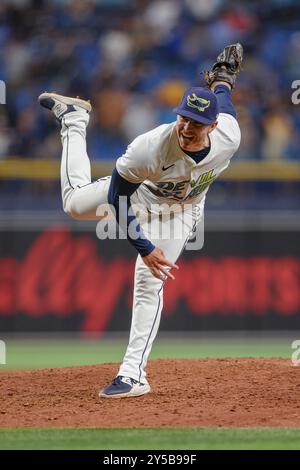 Tampa Bay Rays pitcher Hunter Bigge against the Colorado Rockies during ...