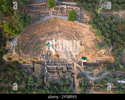 Sparta, amphitheatre, Greece, Peloponnese, Laconia, Aerial view Stock Photo