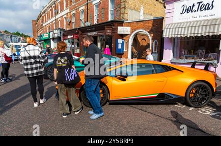 Westbourne, Bournemouth, Dorset, UK. 21st September 2024. Visitors flock to the coastal village of Westbourne for the inaugural Westbourne Motor Show, a free event to attract visitors to the village and local shops. Credit: Carolyn Jenkins/Alamy Live News Stock Photo