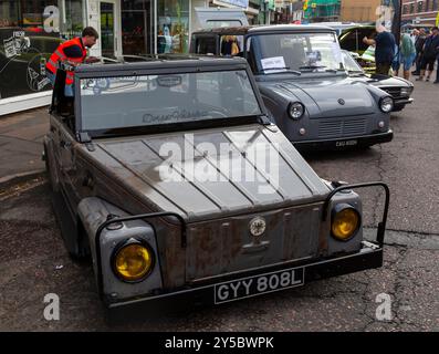 Westbourne, Bournemouth, Dorset, UK. 21st September 2024. Visitors flock to the coastal village of Westbourne for the inaugural Westbourne Motor Show, a free event to attract visitors to the village and local shops. VOLKSWAGEN 181 Credit: Carolyn Jenkins/Alamy Live News Stock Photo