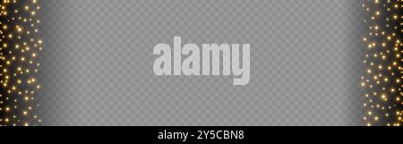 Vector illustration of bokeh effect on transparent background Stock Vector