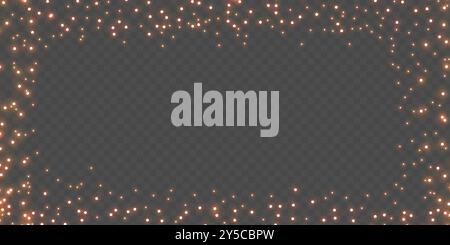 Vector illustration of bokeh effect on transparent background Stock Vector