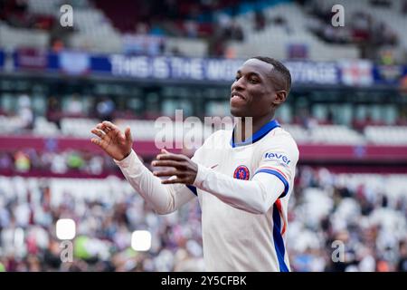 London, UK. 21st Sep, 2024. London, England, September 21 2024: Nicolas Jackson (15 Chelsea) after the Premier League game between West Ham and Chelsea at London Stadium in London, England. (Pedro Porru/SPP) Credit: SPP Sport Press Photo. /Alamy Live News Stock Photo