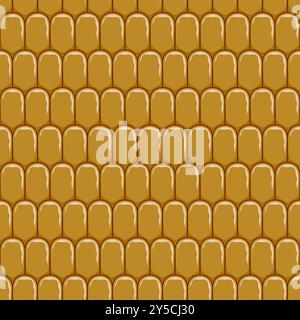Seamless pattern with corn cob texture, maize. Color vector background. Stock Vector