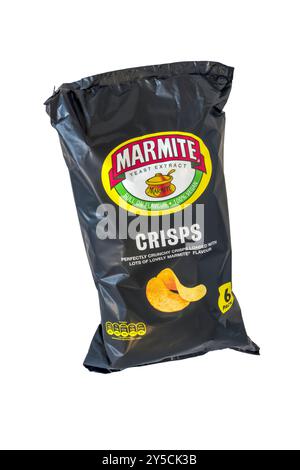 A 6 pack bag of Marmite flavoured crisps. Stock Photo