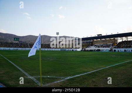 Duhok, Iraq. 20th Sep, 2024. A general view of Duhok International Stadium before the opening match of the Iraq Stars League between Duhok and Al-Zawraa clubs. Credit: SOPA Images Limited/Alamy Live News Stock Photo