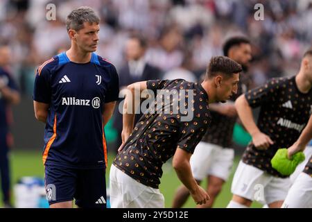 Torino, Italia. 21st Sep, 2024. Alexander Hugeux at the Serie A soccer match between Juventus Fc and SSC Napoli at the Juventus Stadium in Turin, north west Italy - September 21, 2024. Sport - Soccer (Photo by Fabio Ferrari/LaPresse) Credit: LaPresse/Alamy Live News Stock Photo