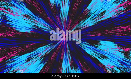 Chaotic psychedelic neon colors background. Artistic grunge multicolor streaks Stock Vector