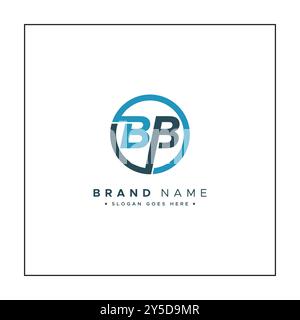 BP Minimal Vector Logo - Simple Business Logo for Monogram B and P Stock Vector