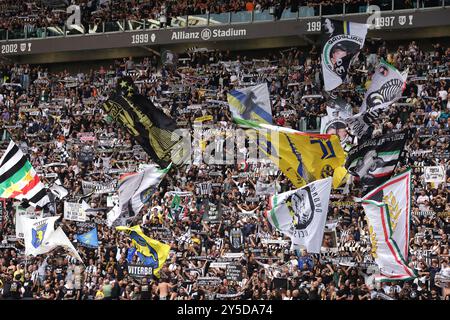 Turin, Italy. 21st Sep, 2024. Juventus fans during the Serie A match at Allianz Stadium, Turin. Picture credit should read: Jonathan Moscrop/Sportimage Credit: Sportimage Ltd/Alamy Live News Stock Photo