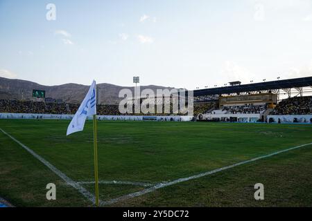 Duhok, Iraq. 20th Sep, 2024. A general view of Duhok International Stadium before the opening match of the Iraq Stars League between Duhok and Al-Zawraa clubs. (Photo by Ismael Adnan/SOPA Images/Sipa USA) Credit: Sipa USA/Alamy Live News Stock Photo