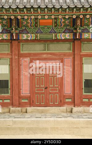 Traditional architecture detail in seoul south korea palace Stock Photo