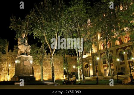 Statue in park, central baku azerbaijan Stock Photo