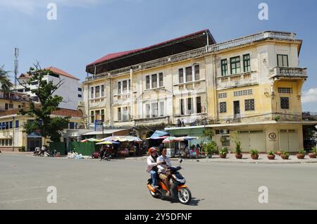 French colonial building in phnom penh cambodia Stock Photo