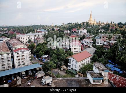 Yangon rangoon city in myanmar burma Stock Photo