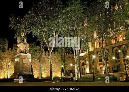 Statue in park, central baku azerbaijan Stock Photo