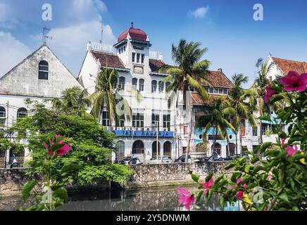 Dutch colonial architecture buildings in old town of jakarta indonesia Stock Photo