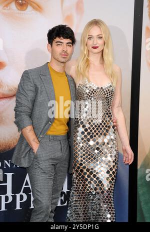 Joe Jonas and Sophie Turner at the premiere of Amazon Prime Video's 'Chasing Happiness' held at the Regency Bruin Theatre in Westwood, USA on June 3, 2019. Stock Photo