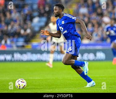 Wilfred NDIDI (Leicester City) attacking with the ball during the Premier League match Leicester City vs Everton at King Power Stadium, Leicester, United Kingdom, 21st September 2024 (Photo by Mark Dunn/News Images) in, on 9/21/2024. (Photo by Mark Dunn/News Images/Sipa USA) Credit: Sipa USA/Alamy Live News Stock Photo