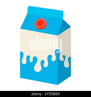 Milk packaging. Vector illustration in flat style Stock Vector