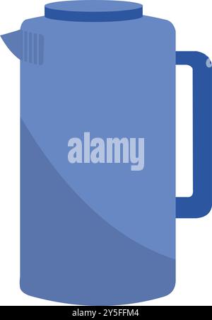 Blue water jug vector illustration isolated on white background.plastic jug flat icon design Stock Vector