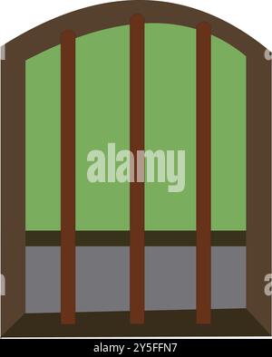 Wooden arch. Isolated vector illustration on a white background Stock ...