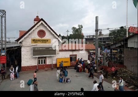 Kolhapur , India - 8 September 2024 Chhatrapati Shahu Maharaj Terminus is the main railway terminus in the city of Kolhapur at Maharashtra India Stock Photo