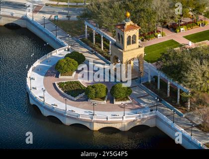 Aerial view of Cranes Roost Park, Altamonte Springs, Florida, USA.  February 7, 2024. Stock Photo