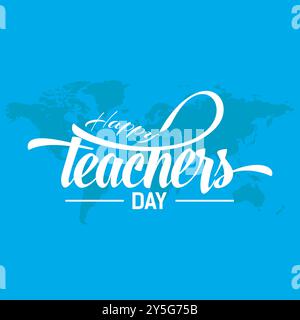 happy Teachers day, Teacher day greeting card, Social media template, editable template, teacher day  social media design. Stock Vector