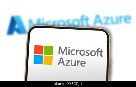 Microsoft Azure cloud computing technology Stock Photo