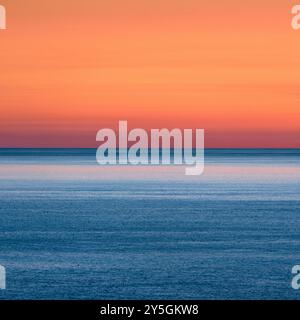 Sunrise over the ocean, Massachusetts, USA. Stock Photo