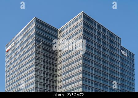 LANXESS AG headquarters in Cologne-Deutz. The specialty chemicals group was created in 2004 through the spin-off from Bayer AG. Stock Photo