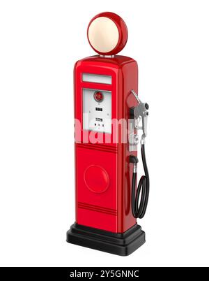 Retro Gas Pump Isolated Stock Photo