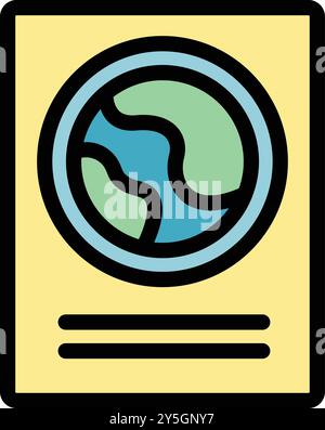 This minimal icon of a passport is perfect for projects related to travel, citizenship, and international documents Stock Vector