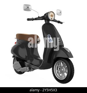 Vintage Scooter Motorcycle Isolated Stock Photo