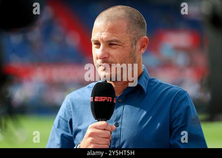 Rotterdam, Netherlands. 22nd Sep, 2024. ROTTERDAM, NETHERLANDS - SEPTEMBER 22: ESPN Analist Danny Koevermans during the Dutch Eredivisie match between Feyenoord and NAC Breda at Stadion Feijenoord on September 22, 2024 in Rotterdam, Netherlands. (Photo by Hans van der Valk/Orange Pictures) Credit: Orange Pics BV/Alamy Live News Stock Photo