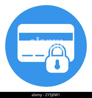Credit card with lock vector icon. Locked bank card symbol. Security sign. Graph symbol for your web site design, logo, app, UI Stock Vector