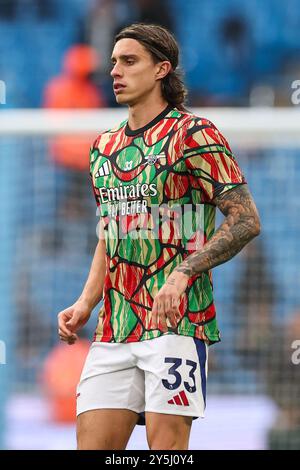 Riccardo Calafiori of Arsenal during the Pre-season friendly match