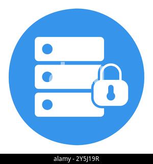 Database padlock vector icon. Security sign. Graph symbol for your web site design, logo, app, UI Stock Vector