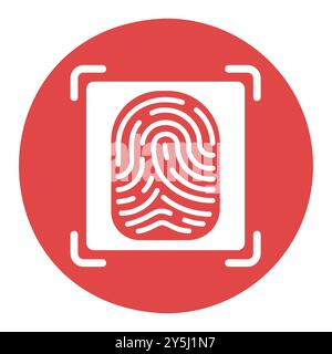 Finger scan vector icon. Fingerprint scanning technology concept. Identification system scanning. Security sign. Graph symbol for your web site design Stock Vector